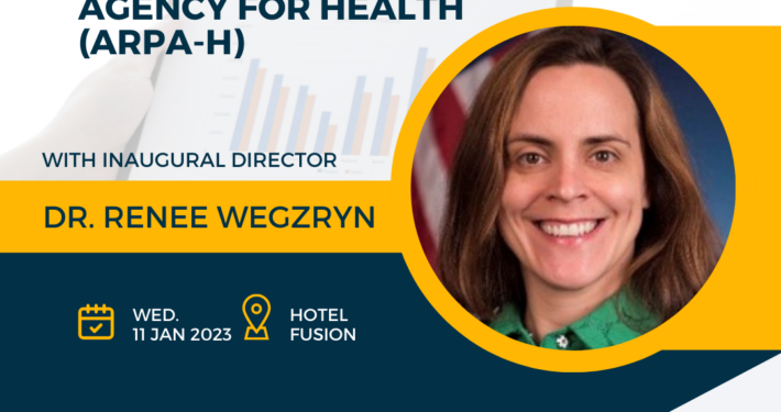 Meet ARPA-H Director Dr. Renee Wegrzyn Join hundreds of life science industry leaders at The 18th Annual Non-Dilutive Funding Summit (NDFS) and find out more about non-dilutive funding for your R&D, including from newly founded agency The Advanced Research Projects Agency for Health. Participation is FREE, registration required, space limited. Wednesday, January 11, 2023.